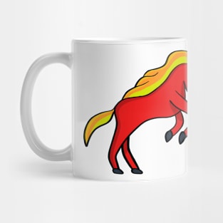 Reddish horse with fiery tones in the mane Mug